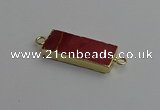 NGC5689 10*28mm - 10*30mm rectangle mookaite gemstone connectors