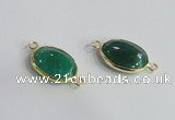 NGC572 13*18mm oval agate gemstone connectors wholesale