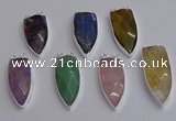 NGC5735 15*35mm - 16*45mm arrowhead mixed gemstone connectors