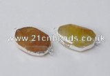 NGC575 18*25mm - 22*30mm freeform agate gemstone connectors