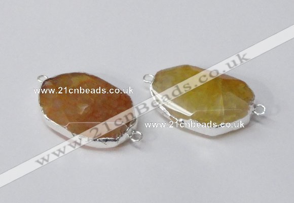 NGC575 18*25mm - 22*30mm freeform agate gemstone connectors