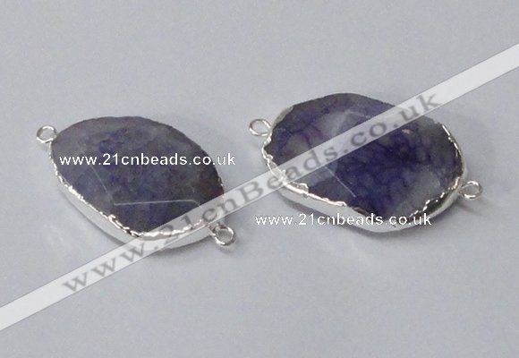 NGC576 18*25mm - 22*30mm freeform agate gemstone connectors