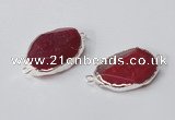 NGC577 18*25mm - 22*30mm freeform agate gemstone connectors