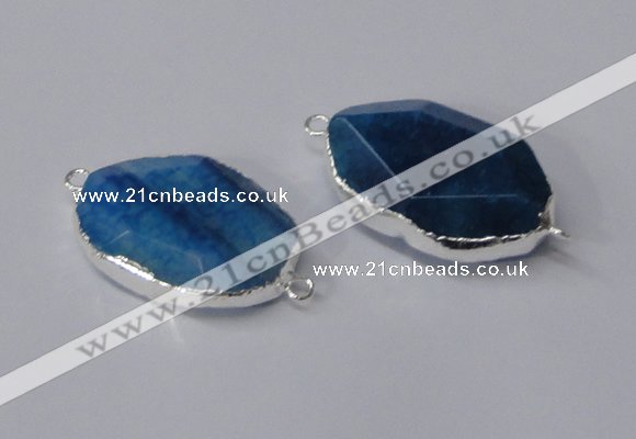 NGC578 18*25mm - 22*30mm freeform agate gemstone connectors