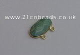 NGC5818 13*25mm faceted oval amazonite connectors wholesale