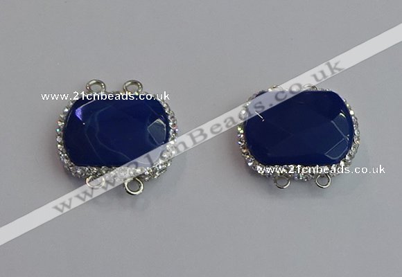 NGC5897 18*22mm freeform agate gemstone connectors wholesale