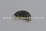 NGC5910 13*26mm moon labradorite gemstone connectors wholesale