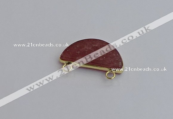 NGC5913 13*26mm moon mookaite gemstone connectors wholesale