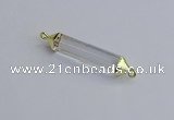 NGC5941 8*40mm tube white crystal connectors wholesale