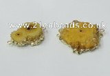 NGC601 15*20mm - 30*35mm freeform druzy agate connectors wholesale