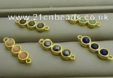 NGC6037 6*18mm mixed gemstone connectors wholesale
