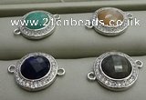 NGC6048 15mm coin mixed gemstone connectors wholesale