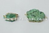 NGC605 15*20mm - 30*35mm freeform druzy agate connectors wholesale