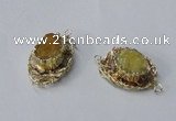 NGC609 22*30mm - 25*35mm freeform druzy agate connectors wholesale