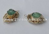 NGC613 22*30mm - 25*35mm freeform druzy agate connectors wholesale