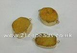 NGC619 15*20mm - 30*40mm freeform druzy agate connectors wholesale