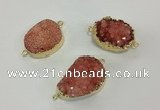 NGC621 15*20mm - 30*40mm freeform druzy agate connectors wholesale