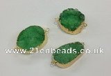 NGC624 15*20mm - 30*40mm freeform druzy agate connectors wholesale