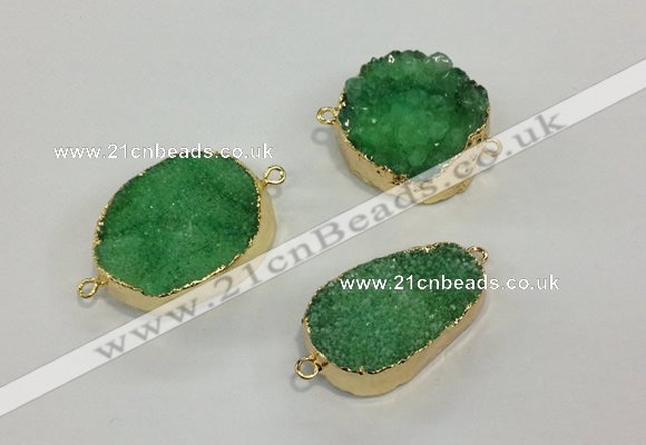NGC624 15*20mm - 30*40mm freeform druzy agate connectors wholesale
