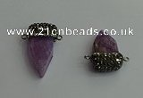 NGC6531 15*30mm - 20*40mm arrowhead agate gemstone connectors