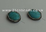 NGC6555 20*25mm oval turquoise connectors wholesale