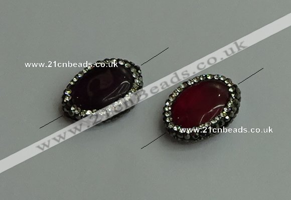 NGC6565 16*20mm oval candy jade connectors wholesale