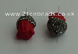 NGC6600 20*28mm buddha cinnabar connectors wholesale