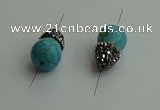 NGC6613 12*22mm - 13*20mm teardrop turquoise connectors wholesale