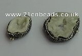 NGC6622 25*35mm - 35*40mm freeform druzy agate connectors