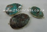 NGC664 25*35mm - 40*50mm freeform ocean agate connectors wholesale