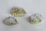 NGC685 20*30mm - 25*35mm freeform druzy quartz connectors