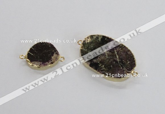 NGC689 15*20mm - 25*35mm freeform tourmaline gemstone connectors