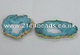 NGC704 45*75mm - 60*70mm freeform druzy agate connectors