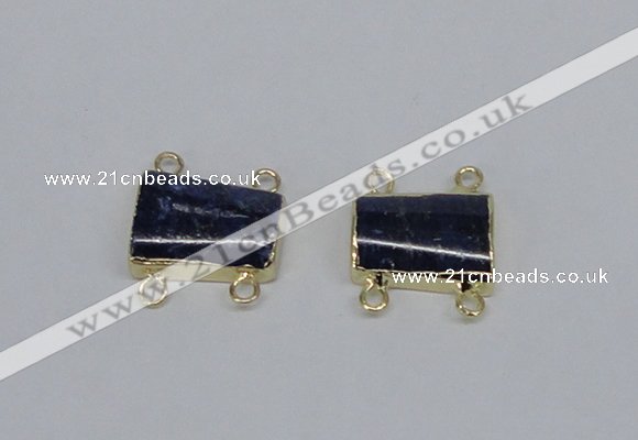 NGC728 13*18mm trapezoid lapis lazuli connectors wholesale