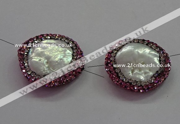 NGC7508 20*22mm - 22*25mm freeform pearl connectors wholesale