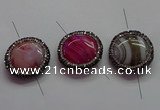 NGC7515 26mm - 28mm coin agate connectors wholesale