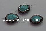NGC7532 18*22mm - 20*25mm faceted teardrop turquoise connectors