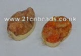 NGC8001 30*40mm - 35*45mm freeform druzy agate connectors