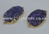 NGC8002 30*40mm - 35*45mm freeform druzy agate connectors