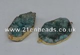 NGC8005 30*40mm - 35*45mm freeform druzy agate connectors