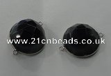 NGC83 30mm cabochons agate gemstone connectors wholesale