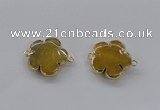 NGC851 28mm - 30mm flower agate gemstone connectors wholesale