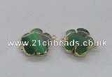 NGC855 28mm - 30mm flower agate gemstone connectors wholesale