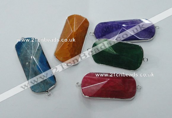 NGC87 25*45mm - 22*55mm agate gemstone connectors wholesale