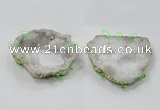 NGC920 40*60mm - 65*80mm freeform druzy agate connectors