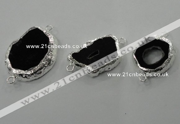 NGC96 25*30mm - 35*40mm freeform druzy agate connectors wholesale