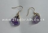 NGE09 13*18mm - 15*20mm nuggets amethyst earrings wholesale