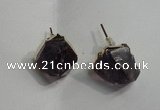 NGE11 12*15mm - 13*18mm nuggets lavender amethyst earrings wholesale