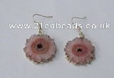 NGE131 18*20mm - 20*25mm freeform druzy agate gemstone earrings