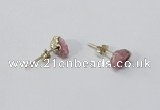 NGE149 4*6mm - 5*8mm freeform tourmaline gemstone earrings